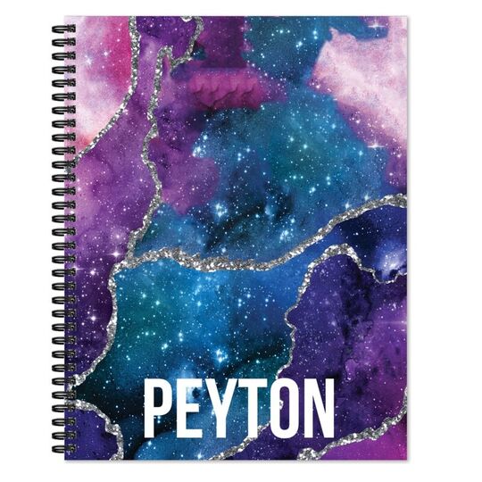 Agate Galaxy Spiral Notebook